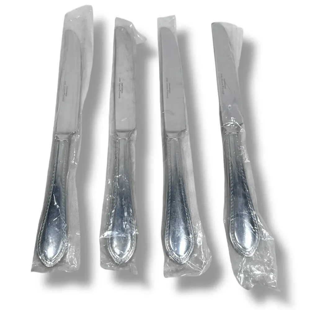Reed & Barton Flatware Dinner Knives Tanglewood Tradition Stainless Lot of 4 New
